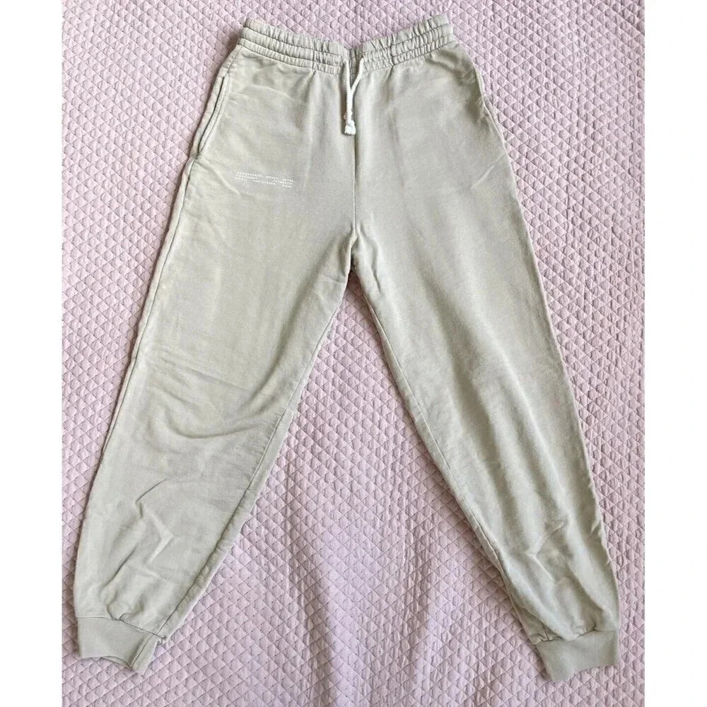 Tan Lines by Sivan Ayla Cream Color Sweat Pants Loungewear Sz Medium Made In USA